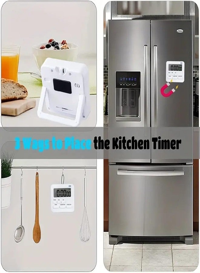 KRIVETY Timer,Digital Kitchen Timer,Magnetic Countdown Up Cooking Digital Accessaries,Loud Alarm Stand Timer,Classroom Timer for Teachers,Dorm Essenitals,Kitchen Stuff,Clearance (Blue) - Image 4